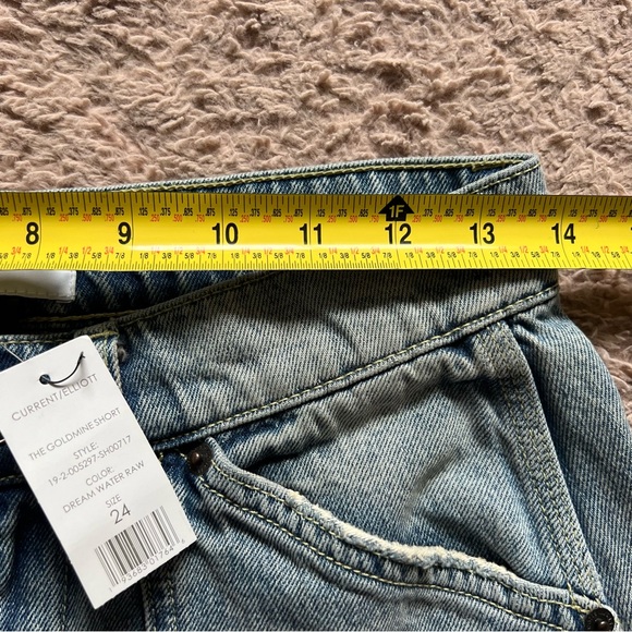 NWT Current/Elliot 100% Cotton Cut Off Denim Shorts Women’s Size 24 - Picture 5 of 7